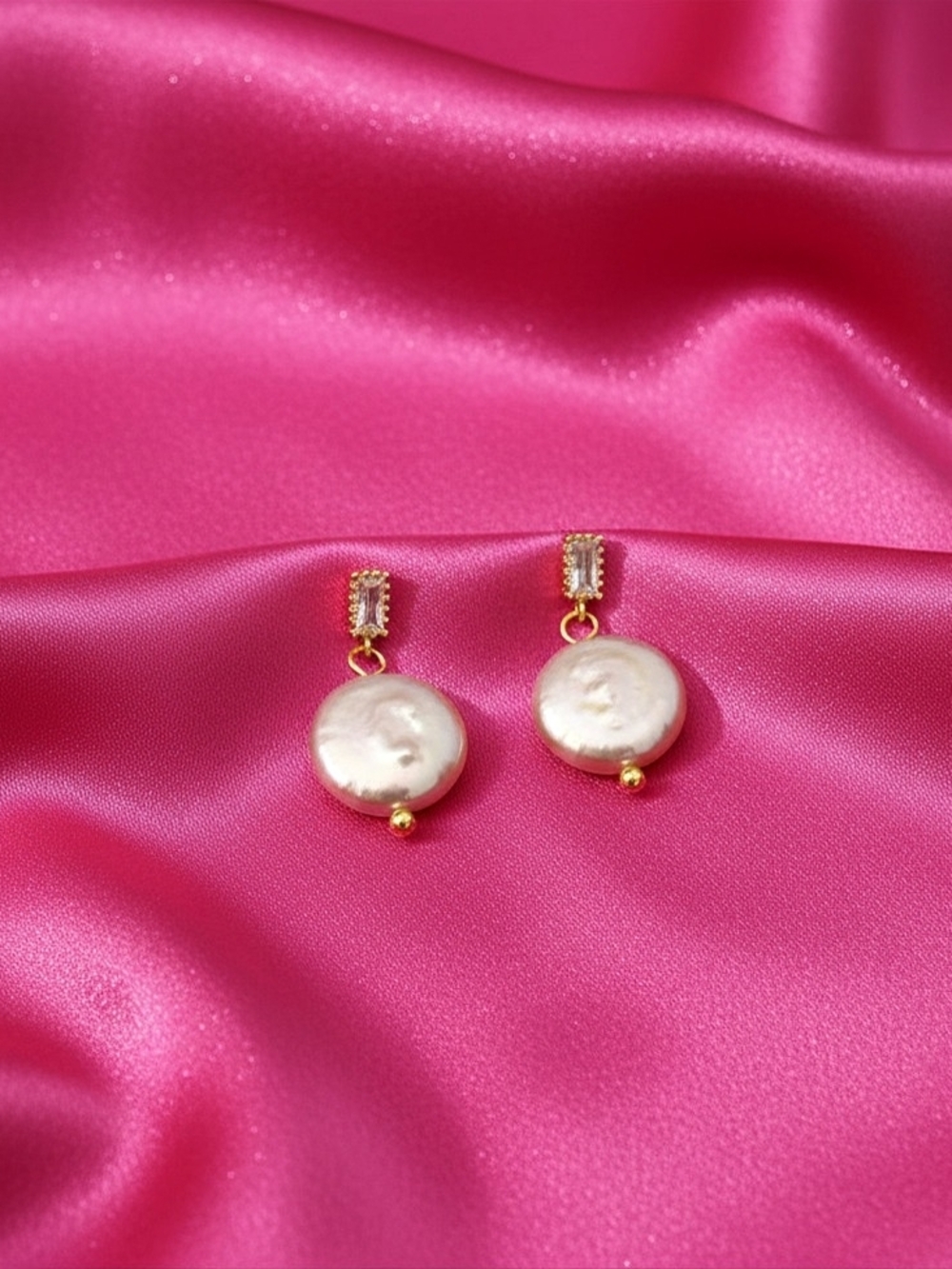 Freshwater‎ Pearl Drop Stud Earrings - Elegant Women Jewelry